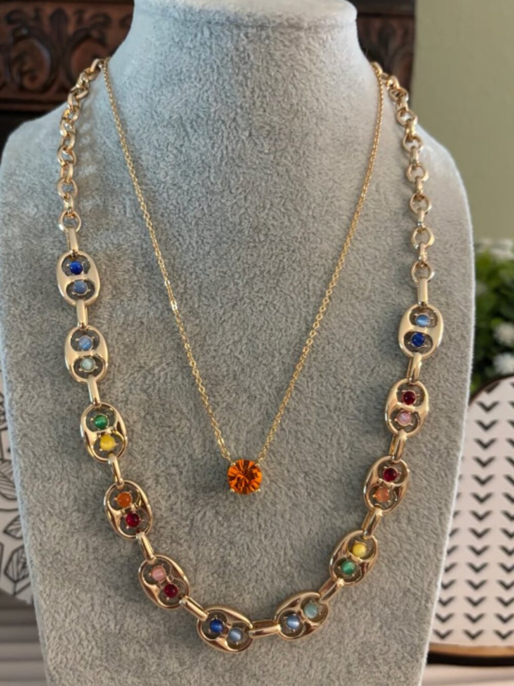 Park Lane Delight Necklace and Orange Impression Necklace